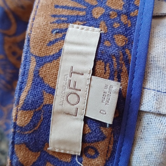 Anne Taylor Loft Paisley/Floral Stretch Cotton Pencil Skirt- Sz. 0 - Picture 4 of 5